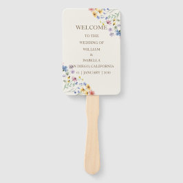 Beige Pastel Wildblume Fächer