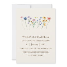 Beige Pastel Wildblume Monogram Foto