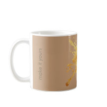 Beige Pastell Herbst Papierstruktur Tasse - Monogr