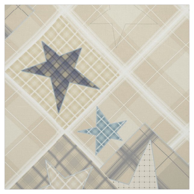 Beige-Patchwork Stoff (Muster)