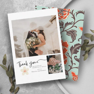 BEIGE PEONY FOTO CHINOISERIE DANKESKARTE