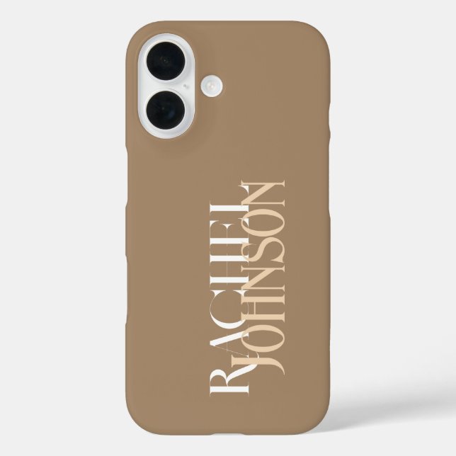 Beige personalisierte Bezeichnungen Case-Mate iPhone Hülle (Rückseite)
