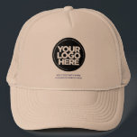 Beige | Personalisierte Logos und Textbaseball Truckerkappe<br><div class="desc">Erstellen Sie Ihren eigenen Beige Trucker Hut für Ihr Unternehmen! Unsere elegante und zeitgenössische Vorlage kommt in einer Vielzahl von Farben, bietet vollständige Anpassungsoptionen, um Ihr Business-Logo, ausgewählte Foto oder Bild zu präsentieren. Verbessern Sie Ihre Personalisierung durch den Zusatz Ihres Namens, Firmenslogan oder -monikers, Promotional Instagram Handle oder eines beliebigen...</div>