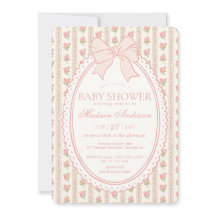 Beige & Pfirsich Vintage Fancy Florale Babyparty