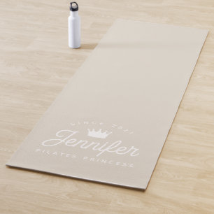 Beige Pilates Prinzessin Workout Gym Yogamatte