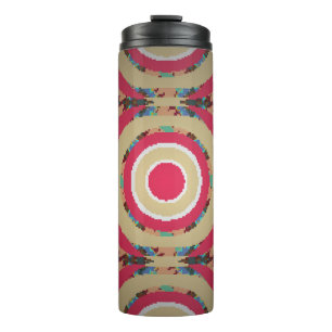 Beige, pink and blue texture. Abstrakt ornament. H Thermosbecher