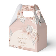 beige pink flowers | Baptism