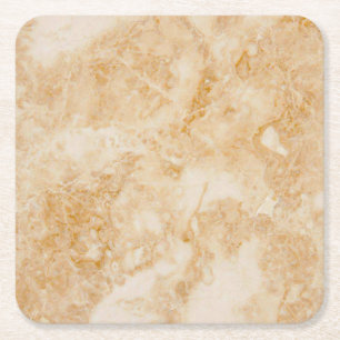 beige quadratische MarmorierungUntersetzer Rechteckiger Pappuntersetzer