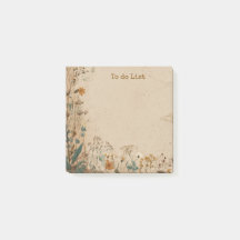 Beige-Rand Rustikale Boho-Wildblume