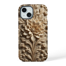 Beige Relief Bloom iPhone / iPad Gehäuse