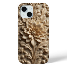 Beige Relief Bloom iPhone / iPad Gehäuse