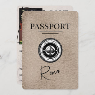 Beige Reno Passport Save the Date