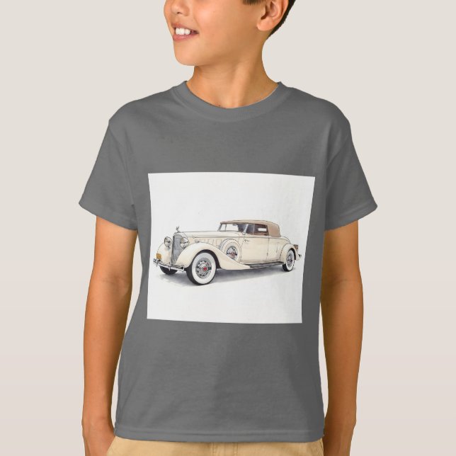 Beige Retro Car, Sammlung von Natasha Us T-Shirt (Vorderseite)