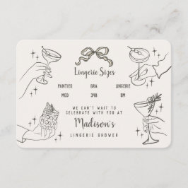 Beige Retro Cocktail Party Fingerabdrücke Größe ei Begleitkarte