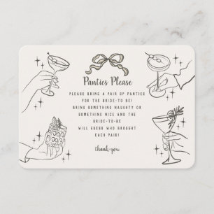 Beige Retro-Cocktail-Party-Pantoffeln Bitte einfüg Begleitkarte