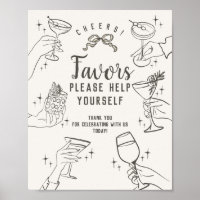 Beige Retro Vintage Cocktail-Party-Geschenke Schil
