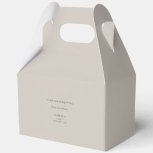 Beige romantische lustige Nachricht süße Hochzeit Geschenkschachtel