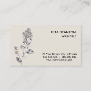 Beige Rose Visitenkarte