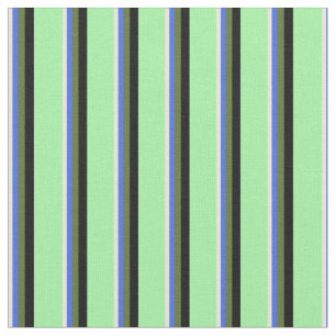 Beige, Royal Blue, Dark Olive Green, Black & Green Stoff