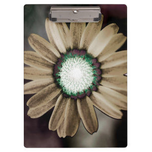 Beige Rustic Daisy Clipboard Klemmbrett