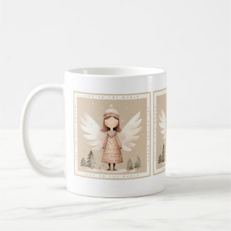 Beige Rustikale Angel Classic Tasse, 11 oz Kaffeetasse