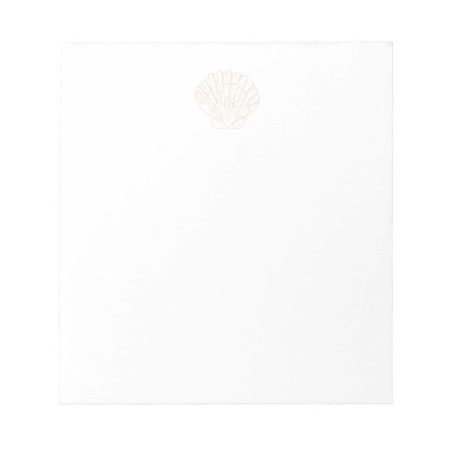 Beige Scallop Notizblock (Vorderseite)