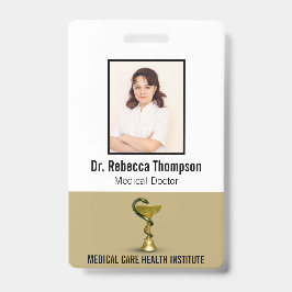 Beige Schlange Bowl Hygieia Gold Medical Foto ID Ausweis