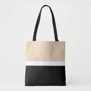 Beige Schwarz Abstrakter Streifen