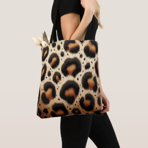 Beige & Schwarz Leopard Fell Tierprint Flecken