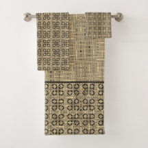 Beige-schwarzes Webmuster