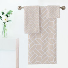 Beige Seil-Muster Handtuch