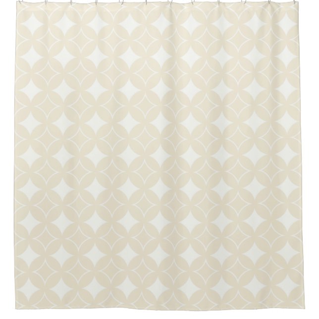 Beige Shippo-Muster Duschvorhang (Vorderseite)