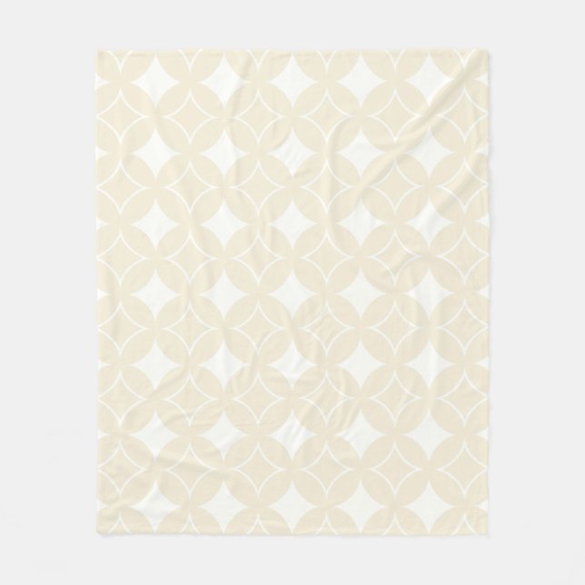 Beige Shippo-Muster Fleecedecke (Vorderseite)