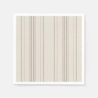 Beige Soft Stripe Cocktail Servietten