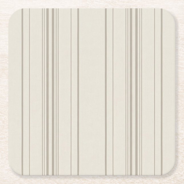 Beige Soft Stripe Untersetzer (Vorderseite)