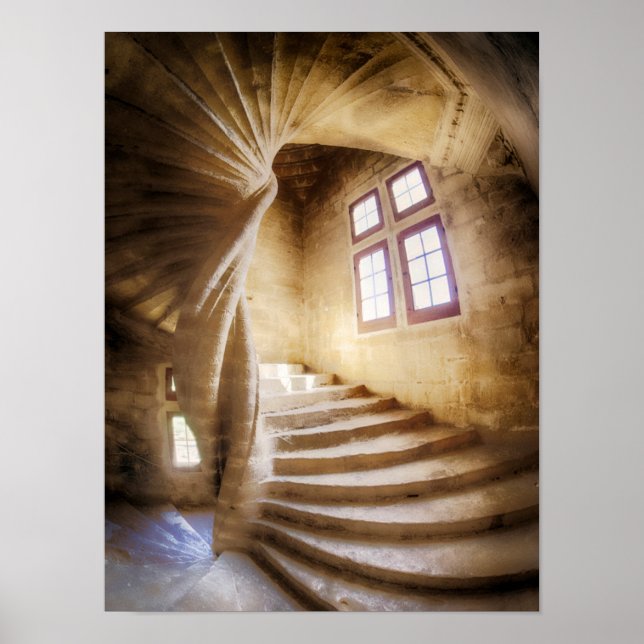 Beige-Spirituosen-Treppe, Frankreich Poster (Vorne)