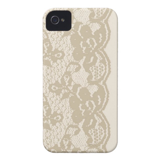 Beige Spitze Case-Mate iPhone Hülle (Rückseite)