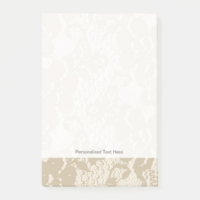 Beige Spitze Post-it Klebezettel (Vorderseite)