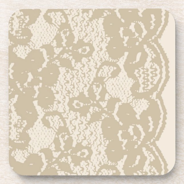 Beige Spitze Untersetzer (Vorderseite)