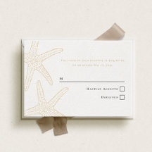 Beige Starfish Response Card