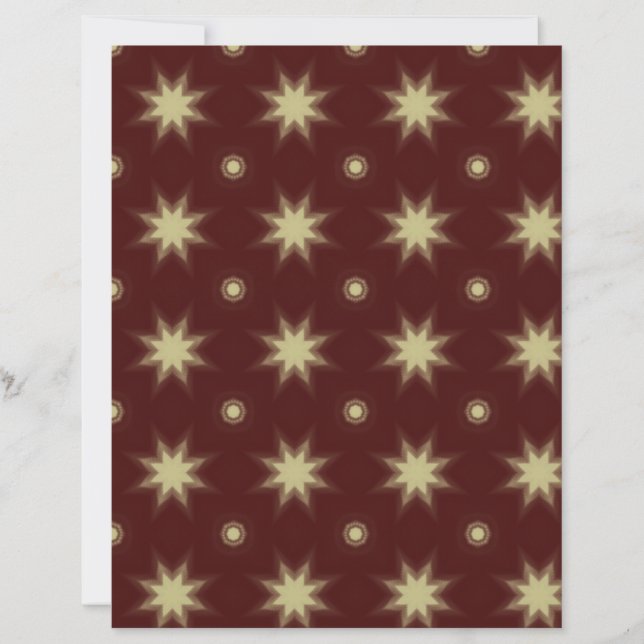 Beige Stars on Maroon scrapbook paper (Vorderseite)
