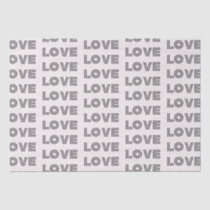 Beige Stone Silver Glitzer Liebe Seidenpapier