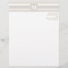 Beige Streifen Briefkopf