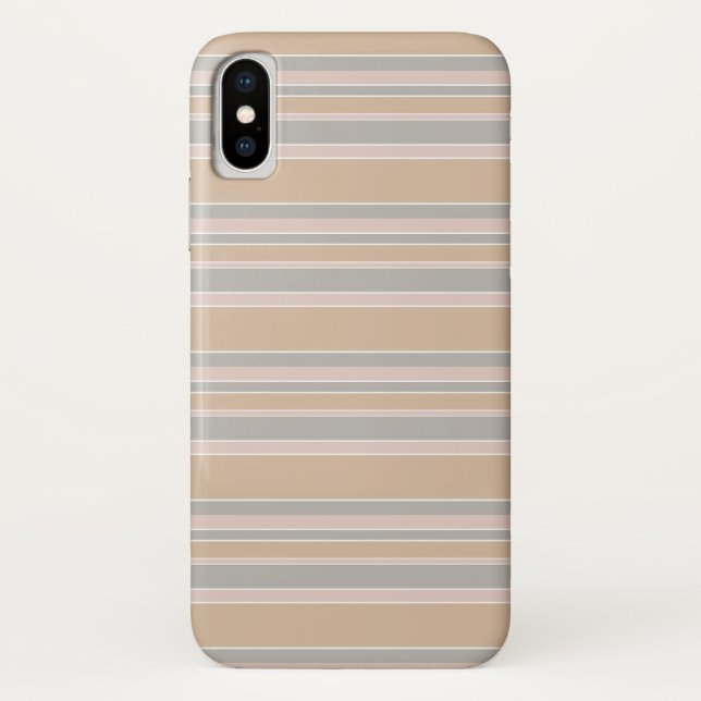 Beige Streifen Case-Mate iPhone Hülle (Rückseite)