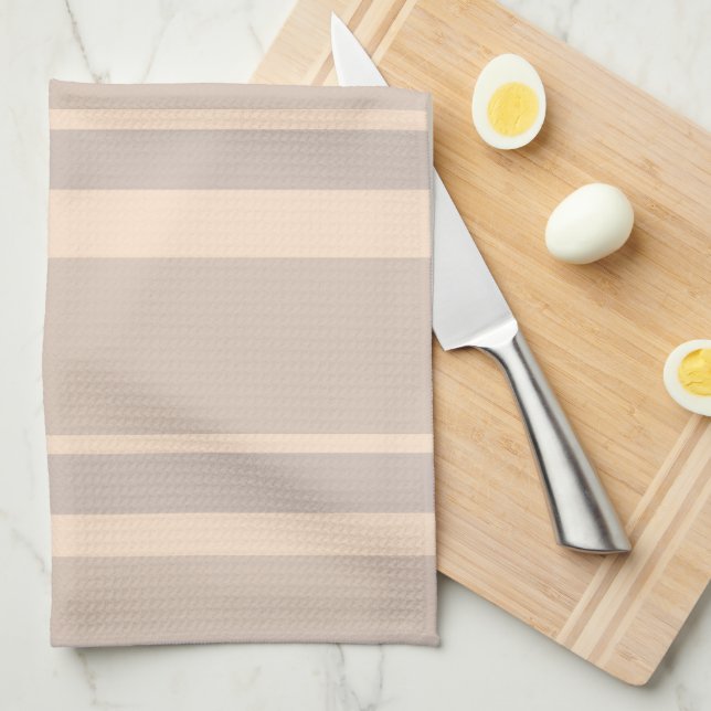 Beige Streifen Geschirrtuch (Viertel Falte)