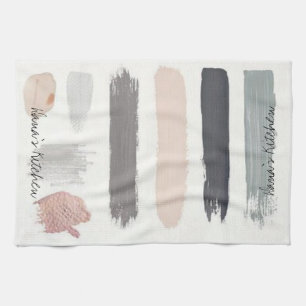 Beige Streifen Küche Handtuch