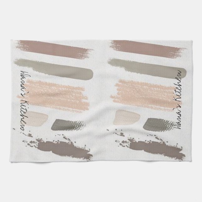 Beige Streifen Küche Handtuch (Horizontal)