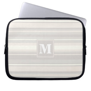 Beige Streifen Laptopschutzhülle