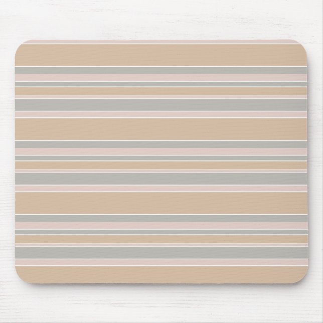 Beige Streifen Mousepad (Vorne)