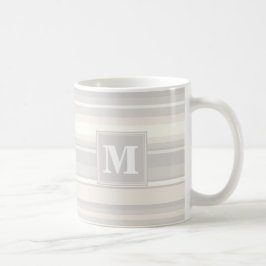 Beige Streifen Tasse